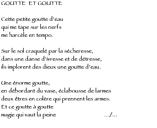 Goutte et goutte